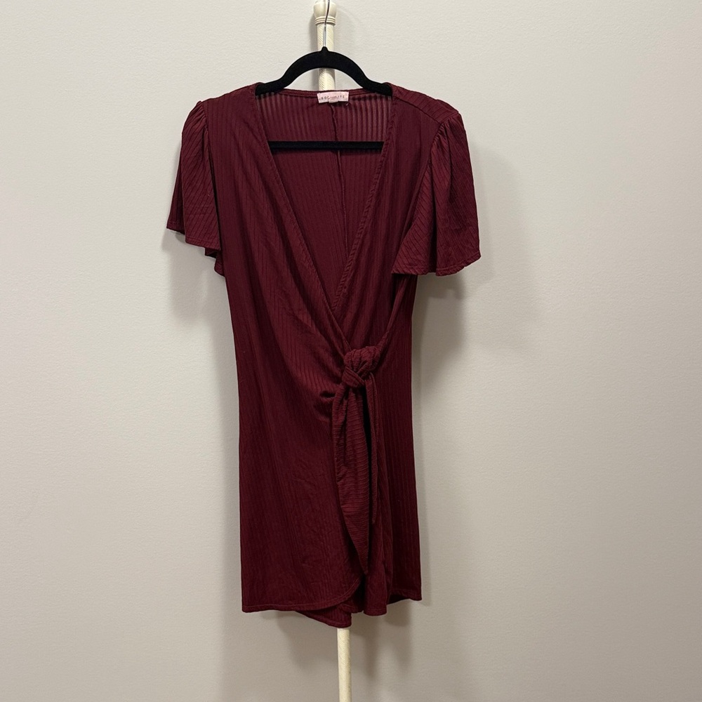 Burgundy Wrap Dress